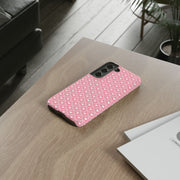 Cute Patterned Samsung Galaxy Phone Case - Tough Cases with Pink Hearts