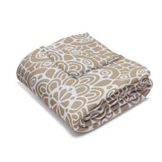 Cozy Arctic Fleece Blanket - Floral Geometric Design for Home Decor