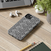Zebra Print Tough Phone Case - Durable Protection for Style and Function