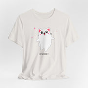 Cute Cat Devotion Unisex Short Sleeve Tee - Fun & Playful T-Shirt for Cat Lovers