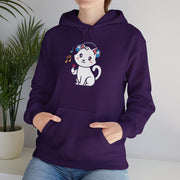 Cute Cat Music Lover Hoodie - Unisex Heavy Blend™ Sweatshirt