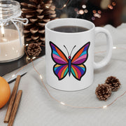 Colorful Butterfly Ceramic Mug - 11oz/15oz - Perfect Gift for Nature Lovers