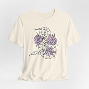 Botanical Snake Unisex Jersey Tee - Stylish Floral Design for Nature Lovers