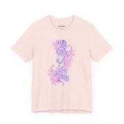 Bohemian Floral Snake Unisex Tee - Soft Pastel Color Shirt for Nature Lovers