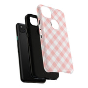 Chic Pink Gingham Google Pixel Phone Case for Tough Protection
