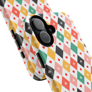Colorful Playing Card Pattern Tough Case for iPhone