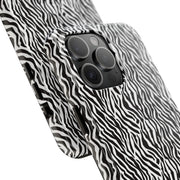 Zebra Print Tough Phone Case - Durable Protection for Style and Function