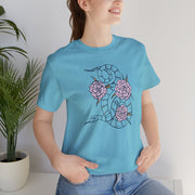Floral Snake Unisex Jersey Tee - Vibrant Graphic T-Shirt