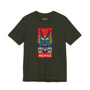 Merge Graphic Unisex Jersey Tee - Edgy Skull Design
