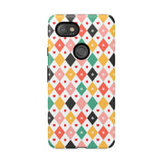 Colorful Diamond Pattern Google Pixel Phone Case - Tough Cases