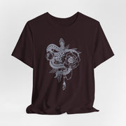 Botanical Snake Unisex Tee - Trendy Graphic T-Shirt for Nature Lovers