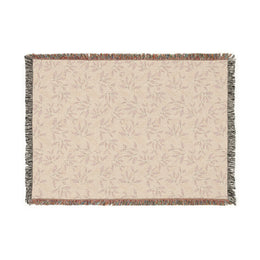Cozy Woven Blanket with Floral Print - Perfect for Home Decor & Gifting