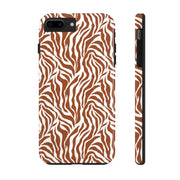 Stylish Zebra Print Tough Phone Case - Durable Protection & Trendy Design