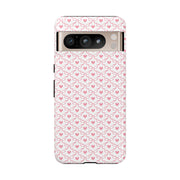 Pink Heart Pattern Google Pixel Tough Case - Stylish and Durable Phone Cover