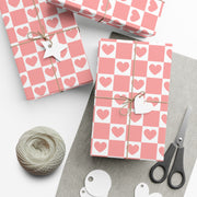 Charming Heart Pattern Gift Wrap Papers - Perfect for Valentine’s Day & Special Occasions