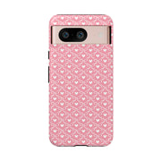 Pink Heart Pattern Tough Google Pixel Phone Case - Cute and Durable Protection