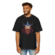 Men's Viking Warrior Heavy Oversized Tee - Bold Graphic Shirt for Casual Wear