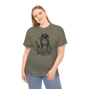 Devotree Unisex Heavy Cotton Tee - Edgy Tattooed Woman Design