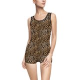 Stylish Women's Vintage Zebra Swimsuit - Perfect for Beach Days and Pool Parties