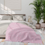 Cozy Pink Floral Arctic Fleece Blanket for Warmth and Comfort