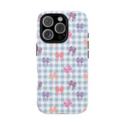 Cute Bow Pattern iPhone Case - Tough Cases for Girls & Women