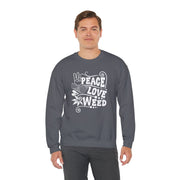 Peace Love Weed Unisex Crewneck Sweatshirt