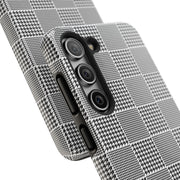 Chic Houndstooth Tough Phone Case - Stylish and Durable Protection