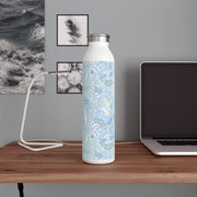 Elegant Floral Slim Water Bottle - Stylish and Eco-Friendly Hydration
