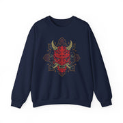 Heavy Blend™ Crewneck Sweatshirt with Bold Mask Design
