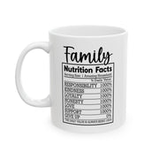 Whimsical Nutrition Facts Ceramic Mug - Fun Coffee Cup for Foodies and Diet Enthusiasts