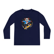 Youth Skateboarding Panda Long Sleeve Tee - Fun and Sporty Design for Active Kids