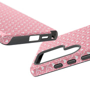 Cute Patterned Samsung Galaxy Phone Case - Tough Cases with Pink Hearts