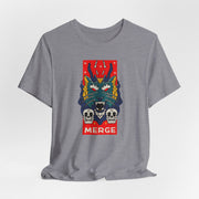 Merge Graphic Unisex Jersey Tee - Bold Skull & Dragon Design