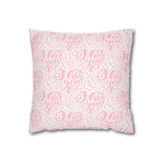 Inspirational Love Pillowcase - Soft Spun Polyester Square Cushion with Heart Design