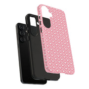 Cute Patterned Samsung Galaxy Phone Case - Tough Cases with Pink Hearts