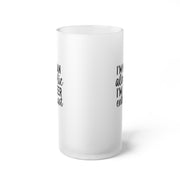 Frosted Glass Beer Mug - Perfect for Alcohol-Free Cheers, Humor for Non-Drinkers