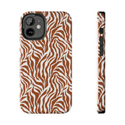 Stylish Zebra Print Tough Phone Case - Durable Protection & Trendy Design