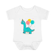 Cute Dinosaur Birthday Bodysuit for Infants - Fun Baby Clothes with Balloons
