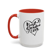 Best Grandma Ever Accent Coffee Mug - Perfect Gift for Mother's Day and Grandparent Celebrations