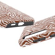 Stylish Zebra Print Tough Phone Case - Durable Protection & Trendy Design