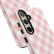 Stylish Pink Plaid Samsung Galaxy Tough Case for Smartphones