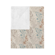 Elegant Floral Velveteen Microfiber Blanket for Cozy Living