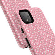 Pink Heart Pattern Tough Google Pixel Phone Case - Cute and Durable Protection