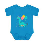 Cute Dinosaur Birthday Bodysuit for Infants - Fun Baby Clothes with Balloons
