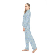 Elegant Floral Satin Pajamas for Women - Luxurious Sleepwear