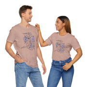 Serpent and Flower Graphic Unisex Tee - Nature-Inspired Design