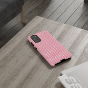 Cute Patterned Samsung Galaxy Phone Case - Tough Cases with Pink Hearts