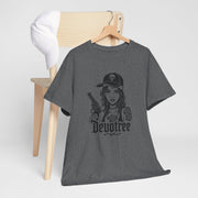 Devotree Unisex Heavy Cotton Tee - Edgy Tattooed Woman Design