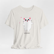 Cute Cat Devotion Unisex Short Sleeve Tee - Fun & Playful T-Shirt for Cat Lovers