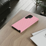 Cute Patterned Samsung Galaxy Phone Case - Tough Cases with Pink Hearts